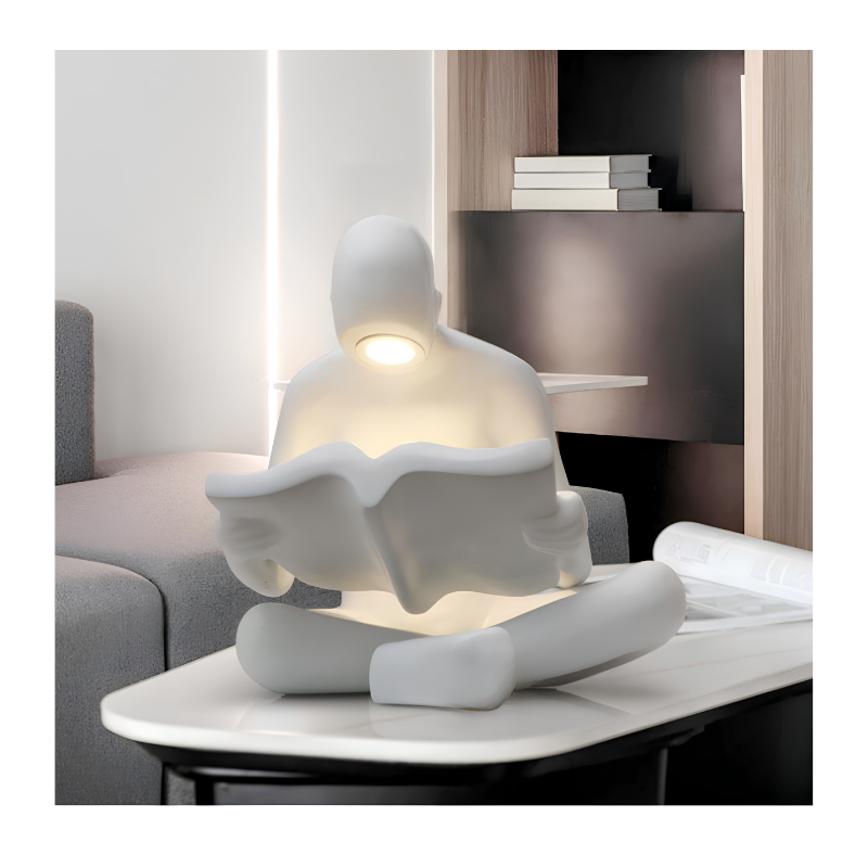 Illuminated Seated Reader Figure